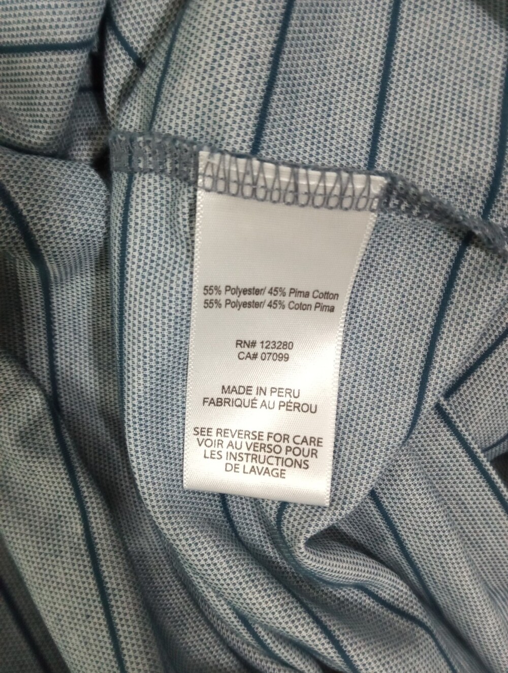 TravisMathew Mens Gray Striped Performance Golf Polo Shirt Embroidered Logo Sz L - Picture 6 of 7